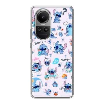 Силиконовый чехол на OPPO Reno 10 Pro с принтом Лило и Стич