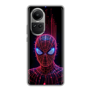 Силиконовый чехол на OPPO Reno 10 Pro с принтом Spiderman Человек паук