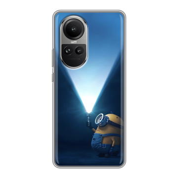 Силиконовый чехол на OPPO Reno 10 Pro с принтом Миньоны
