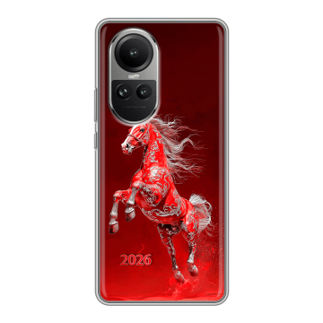 Силиконовый чехол на OPPO Reno 10 Pro с принтом Новый год Силиконовый чехол на OPPO Reno 10 Pro с принтом Новый год