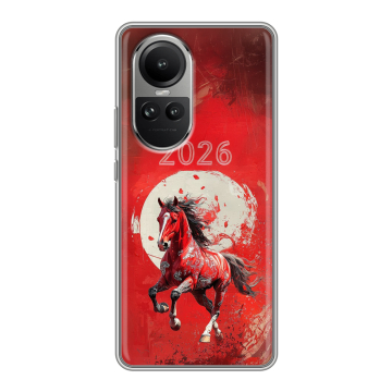 Силиконовый чехол на OPPO Reno 10 Pro с принтом Новый год