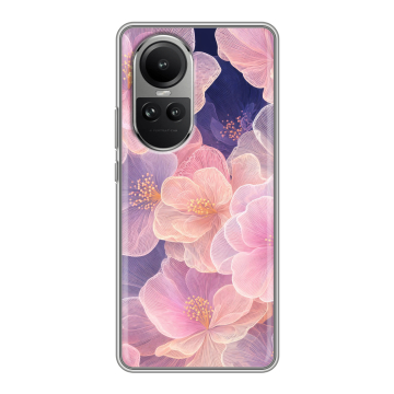 Силиконовый чехол на OPPO Reno 10 Pro с принтом женский
