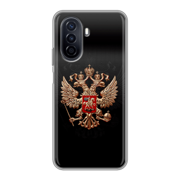 Силиконовый чехол на Huawei Nova Y71 с принтом Герб России