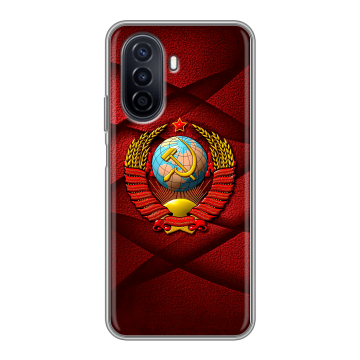 Силиконовый чехол на Huawei Nova Y71 с принтом Герб СССР