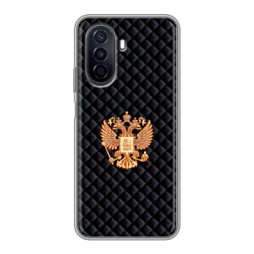 Силиконовый чехол на Huawei Nova Y71 с принтом Герб России принт