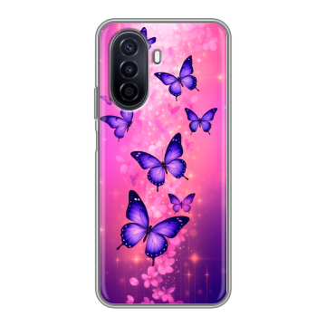 Силиконовый чехол на Huawei Nova Y71 с принтом Бабочки