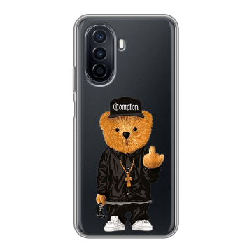 Силиконовый чехол на Huawei Nova Y71 с принтом Мишка