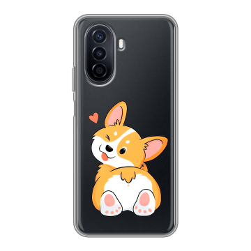 Силиконовый чехол на Huawei Nova Y71 с принтом Корги