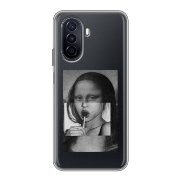 Силиконовый чехол на Huawei Nova Y71 с принтом Мона Лиза