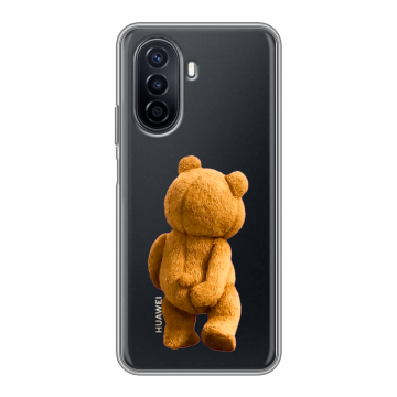 Силиконовый чехол на Huawei Nova Y71 с принтом Медведь