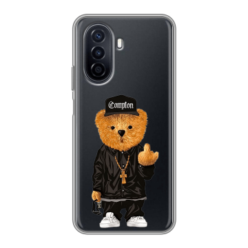 Силиконовый чехол на Huawei Nova Y71 с принтом Плюшевый медведь
