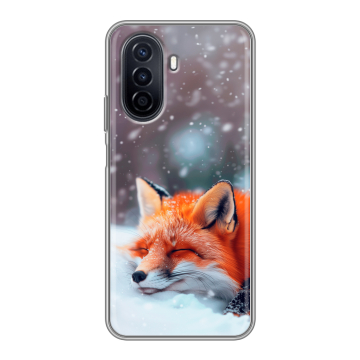 Силиконовый чехол на Huawei Nova Y71 с принтом лиса