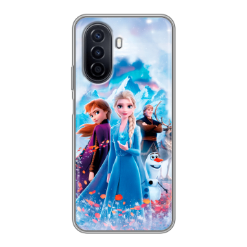 Силиконовый чехол на Huawei Nova Y71 с принтом Холодное сердце Frozen