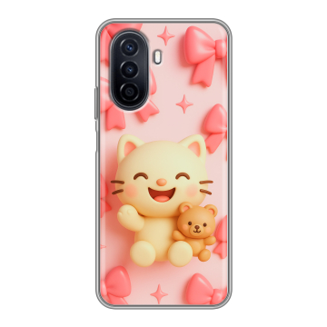 Силиконовый чехол на Huawei Nova Y71 с принтом для девочек