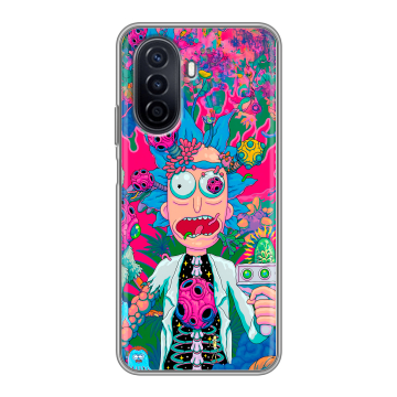 Силиконовый чехол на Huawei Nova Y71 с принтом Рик и Морти Rick Morty Силиконовый чехол на Huawei Nova Y71 с принтом Рик и Морти Rick Morty