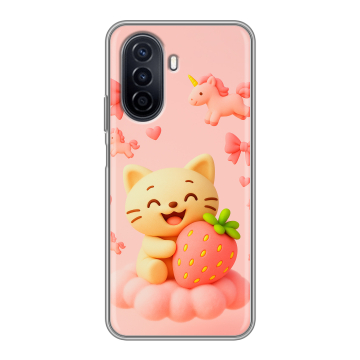 Силиконовый чехол на Huawei Nova Y71 с принтом для девочек