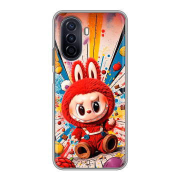 Силиконовый чехол на Huawei Nova Y71 с принтом Labubu Лабубу