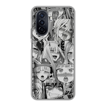 Силиконовый чехол на Huawei Nova Y71 с принтом Ahegao Ахегао Аниме Силиконовый чехол на Huawei Nova Y71 с принтом Ahegao Ахегао Аниме