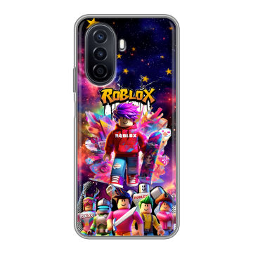 Силиконовый чехол на Huawei Nova Y71 с принтом Roblox Роблокс