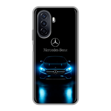 Силиконовый чехол на Huawei Nova Y71 с принтом Mercedes Мерседес