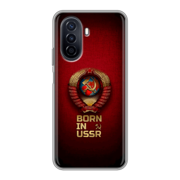 Силиконовый чехол на Huawei Nova Y71 с принтом Флаг Герб СССР Силиконовый чехол на Huawei Nova Y71 с принтом Флаг Герб СССР
