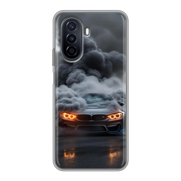 Силиконовый чехол на Huawei Nova Y71 с принтом BMW БМВ