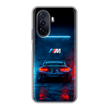 Силиконовый чехол на Huawei Nova Y71 с принтом BMW БМВ