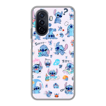 Силиконовый чехол на Huawei Nova Y71 с принтом Лило и Стич