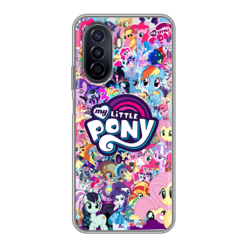Силиконовый чехол на Huawei Nova Y71 с принтом My little pony Дружба чудо