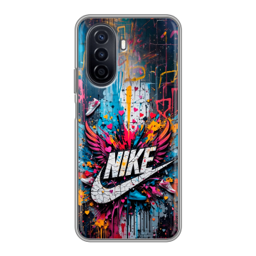 Силиконовый чехол на Huawei Nova Y71 с принтом Nike Найк Силиконовый чехол на Huawei Nova Y71 с принтом Nike Найк