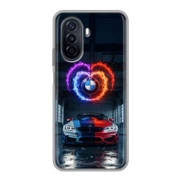 Силиконовый чехол на Huawei Nova Y71 с принтом BMW БМВ Силиконовый чехол на Huawei Nova Y71 с принтом BMW БМВ