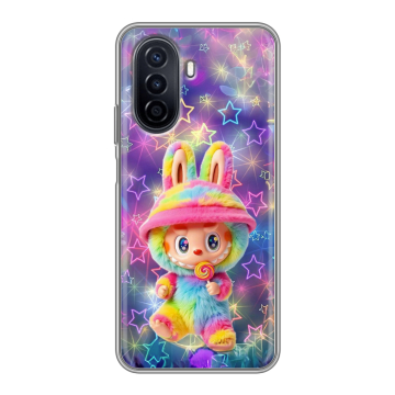 Силиконовый чехол на Huawei Nova Y71 с принтом Labubu Лабубу