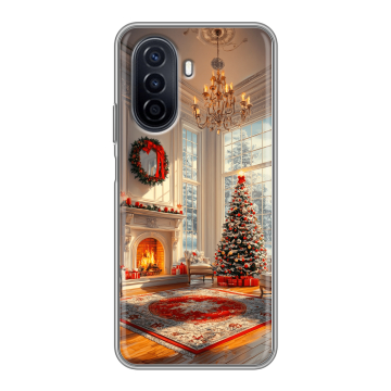 Силиконовый чехол на Huawei Nova Y71 с принтом Новый год Силиконовый чехол на Huawei Nova Y71 с принтом Новый год