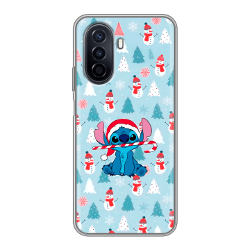 Силиконовый чехол на Huawei Nova Y71 с принтом Стич Новый год Силиконовый чехол на Huawei Nova Y71 с принтом Стич Новый год