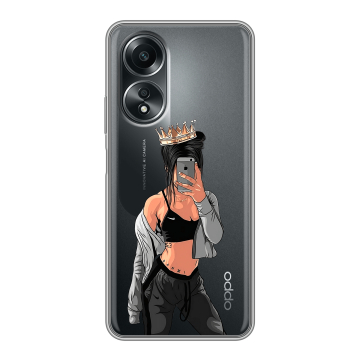 Силиконовый чехол на OPPO A58 4G с принтом Женские принты Силиконовый чехол на OPPO A58 4G с принтом Женские принты