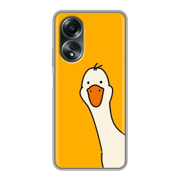 Силиконовый чехол на OPPO A58 4G с принтом Утка Силиконовый чехол на OPPO A58 4G с принтом Утка