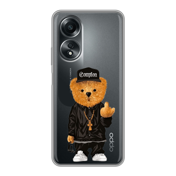 Силиконовый чехол на OPPO A58 4G с принтом Мишка