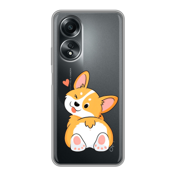 Силиконовый чехол на OPPO A58 4G с принтом Корги
