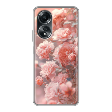 Силиконовый чехол на OPPO A58 4G с принтом Розовые розы