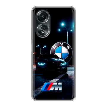Силиконовый чехол на OPPO A58 4G с принтом БМВ BMW Силиконовый чехол на OPPO A58 4G с принтом БМВ BMW