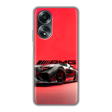 Силиконовый чехол на OPPO A58 4G с принтом Мерседес Mercedes AMG Силиконовый чехол на OPPO A58 4G с принтом Мерседес Mercedes AMG