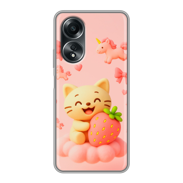 Силиконовый чехол на OPPO A58 4G с принтом для девочек