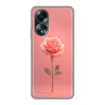 Силиконовый чехол на OPPO A58 4G с принтом Розовая роза Силиконовый чехол на OPPO A58 4G с принтом Розовая роза
