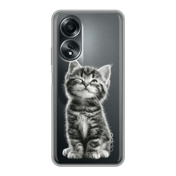 Силиконовый чехол на OPPO A58 4G с принтом Котенок Силиконовый чехол на OPPO A58 4G с принтом Котенок