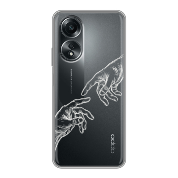 Силиконовый чехол на OPPO A58 4G с принтом Сотворение мира Силиконовый чехол на OPPO A58 4G с принтом Сотворение мира