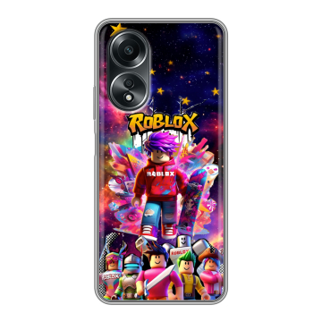 Силиконовый чехол на OPPO A58 4G с принтом Roblox Роблокс Силиконовый чехол на OPPO A58 4G с принтом Roblox Роблокс