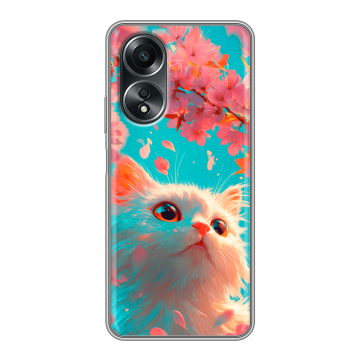 Силиконовый чехол на OPPO A58 4G с принтом Красивый кот