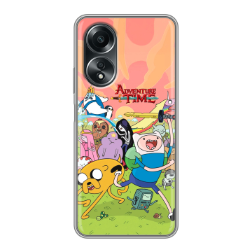 Силиконовый чехол на OPPO A58 4G с принтом Adventure time Время приключений