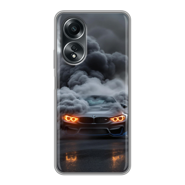 Силиконовый чехол на OPPO A58 4G с принтом BMW БМВ Силиконовый чехол на OPPO A58 4G с принтом BMW БМВ