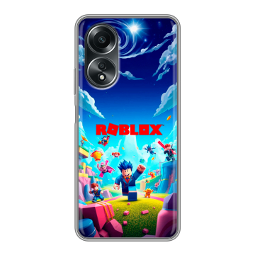 Силиконовый чехол на OPPO A58 4G с принтом Roblox Роблокс Силиконовый чехол на OPPO A58 4G с принтом Roblox Роблокс